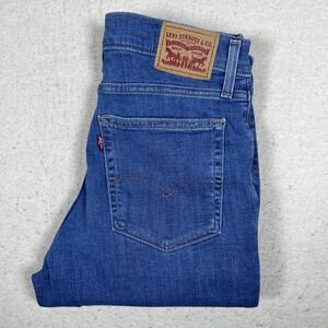 Levis 724 High Rise Straight Jeans Womens 30 Blue Medium Wash Stretch Denim